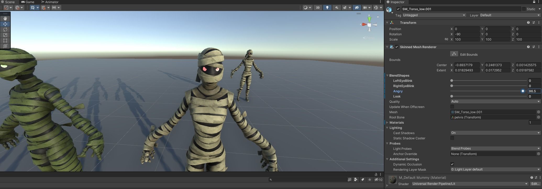 Stylized Mummy Low-poly 3D model_9