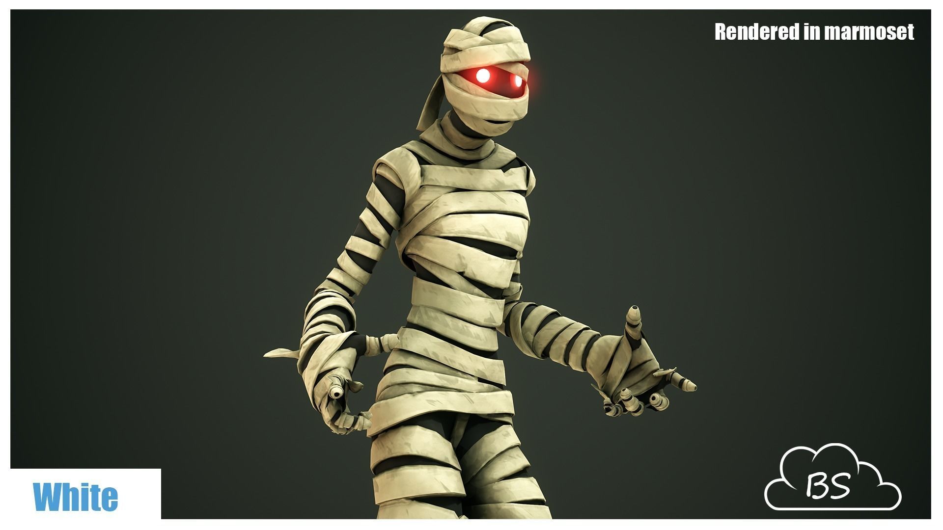 Stylized Mummy Low-poly 3D model_2