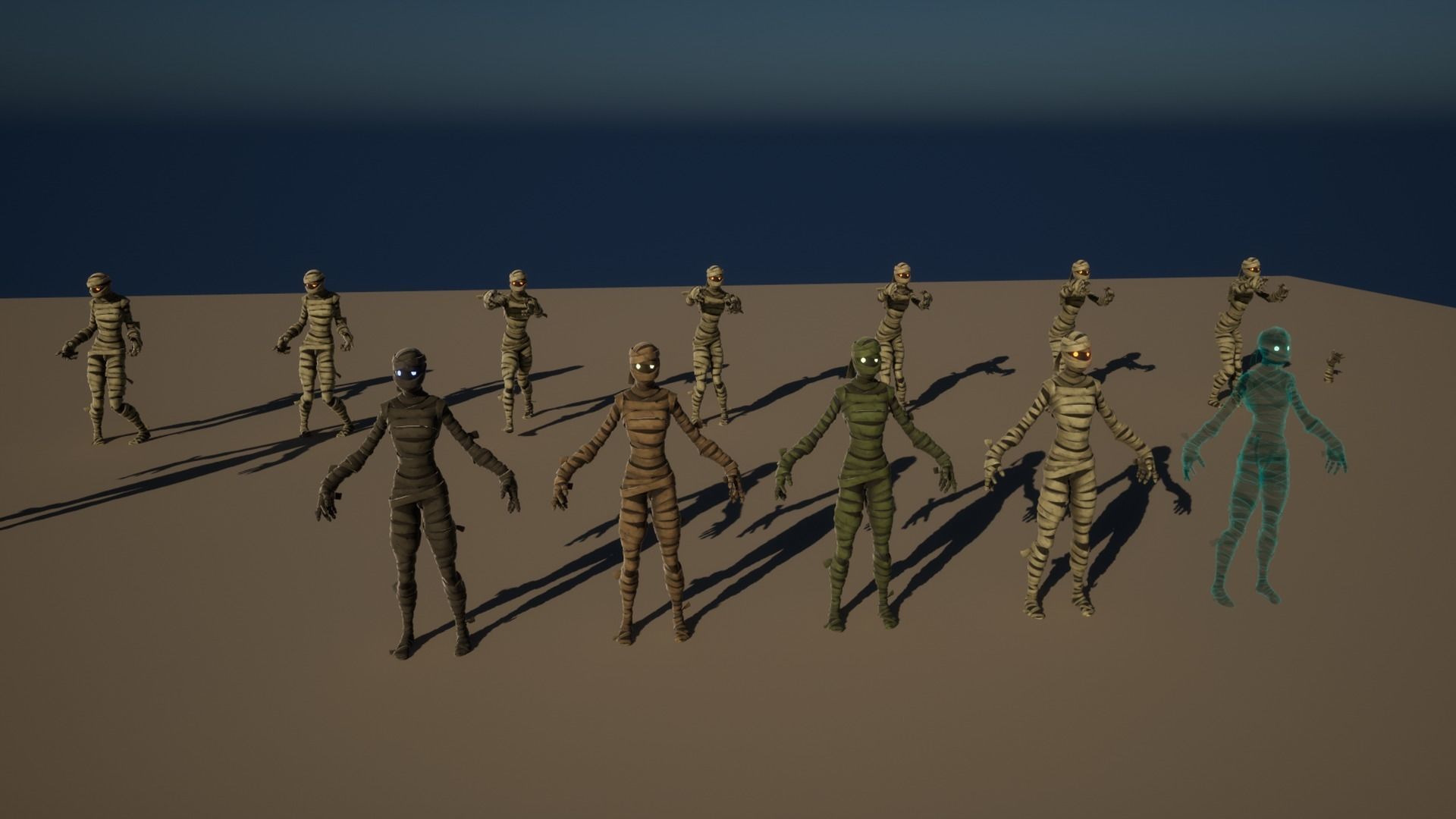 Stylized Mummy Low-poly 3D model_6