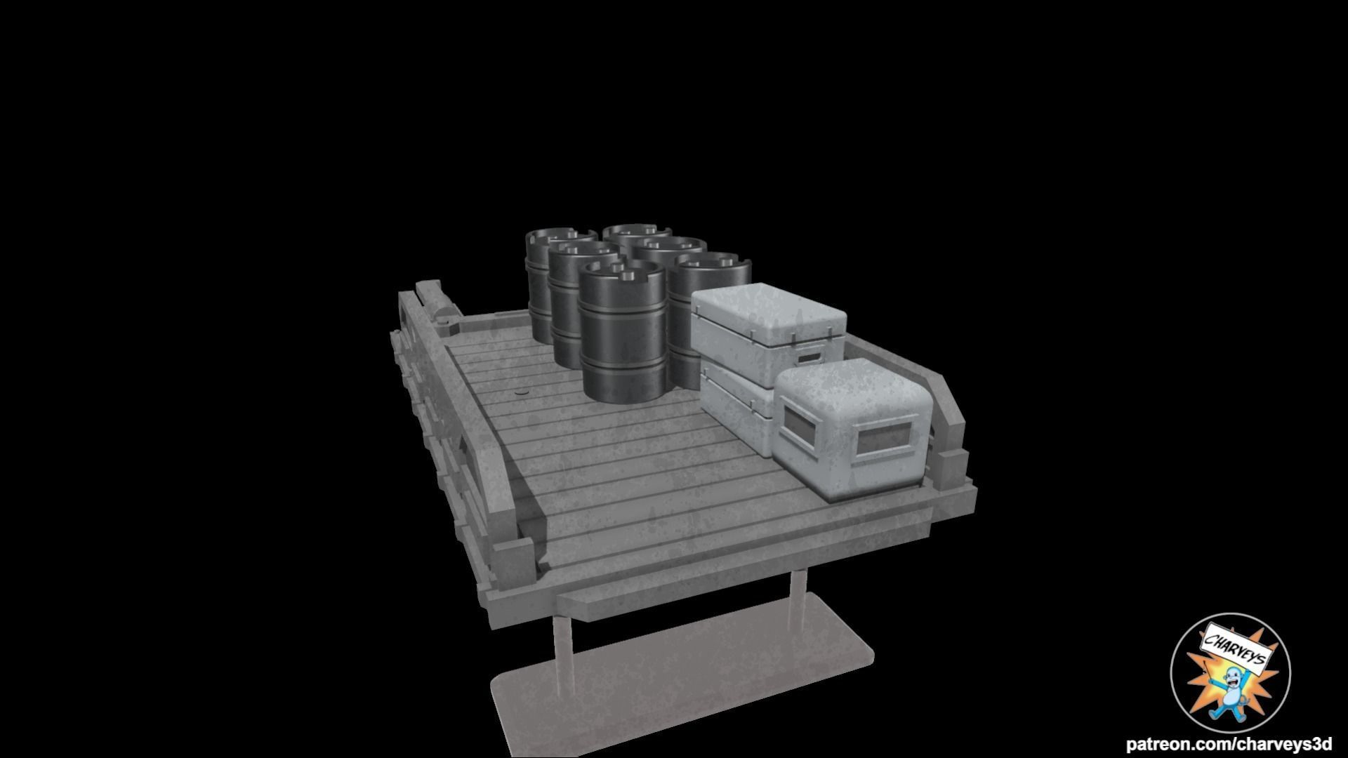 Star Wars The Mandalorian Nevarro Cargo Sled for action figures  3D print model_6