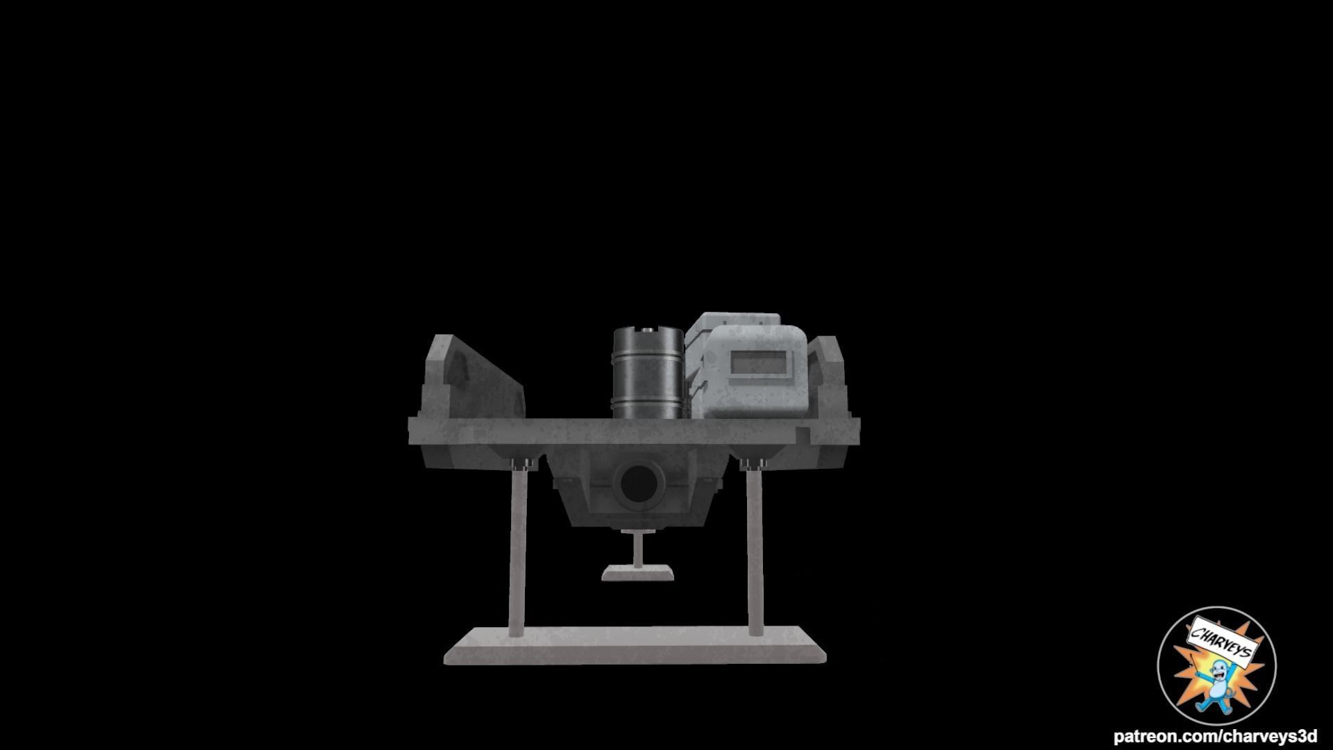 Star Wars The Mandalorian Nevarro Cargo Sled for action figures  3D print model_7