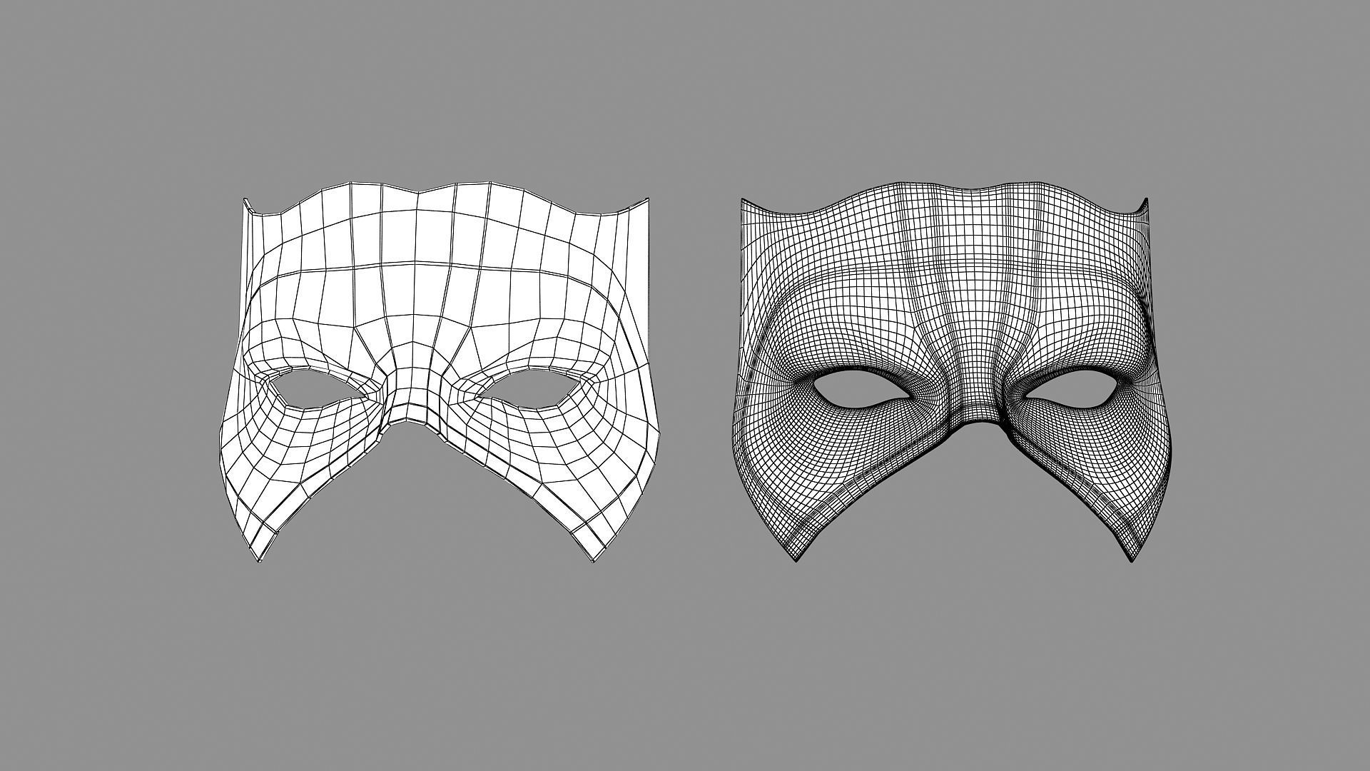 Anonymous Mask Low-poly 3D model_6