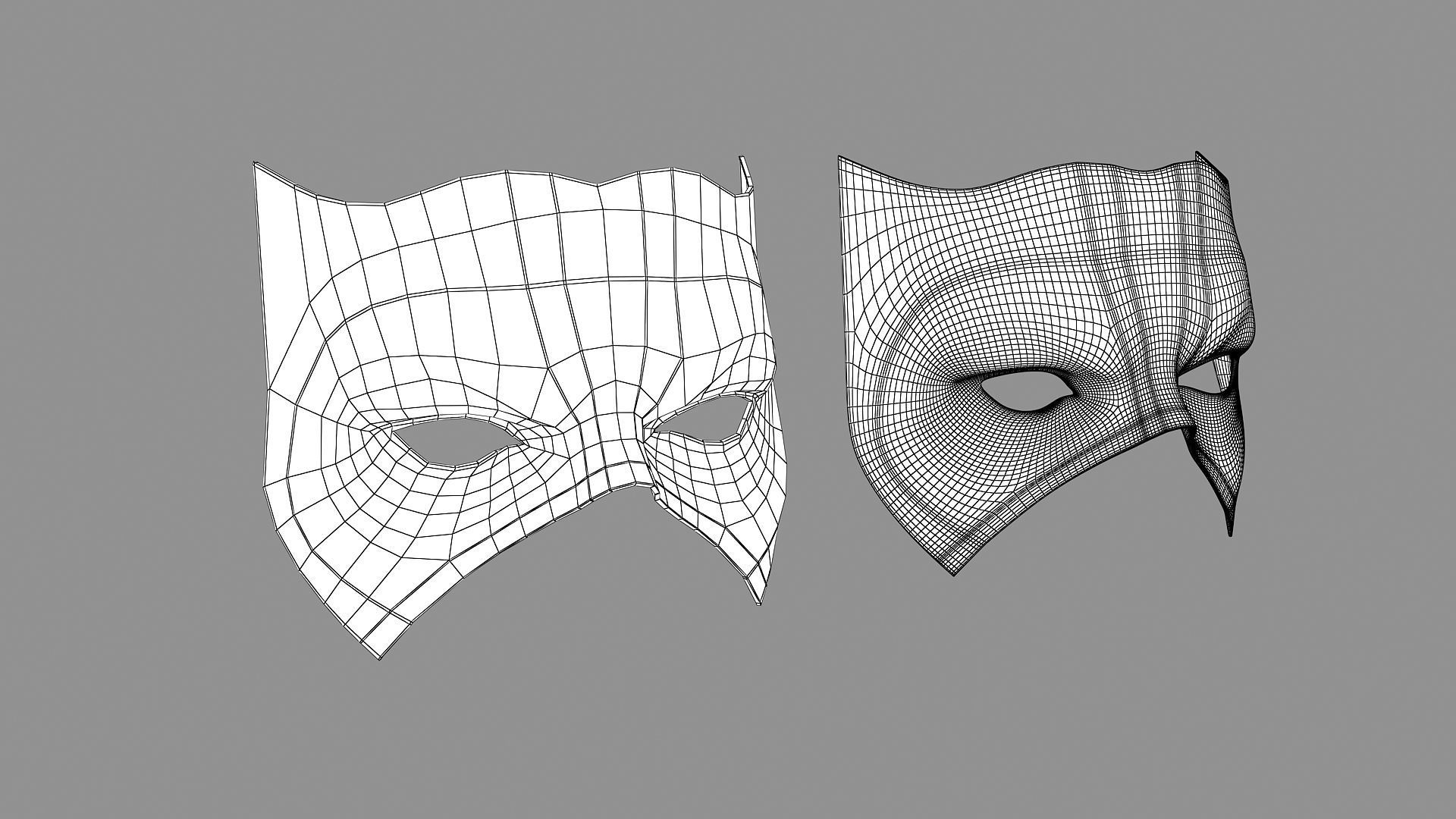 Anonymous Mask Low-poly 3D model_7