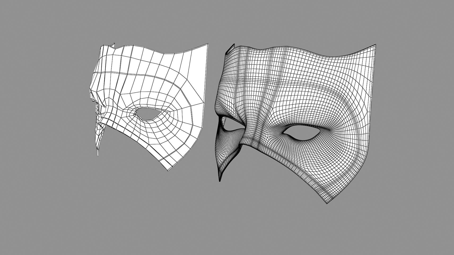 Anonymous Mask Low-poly 3D model_8