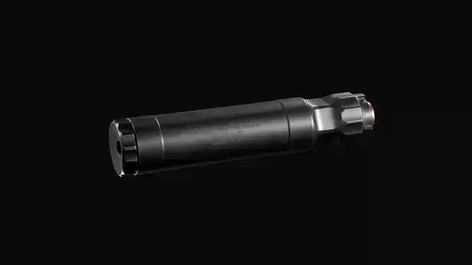 Silencer BANISH 45 ACP 9x19 mm Low-poly 3D model