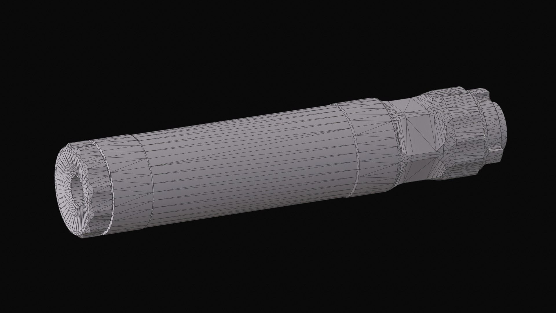 Silencer BANISH 45 ACP 9x19 mm Low-poly 3D model_10