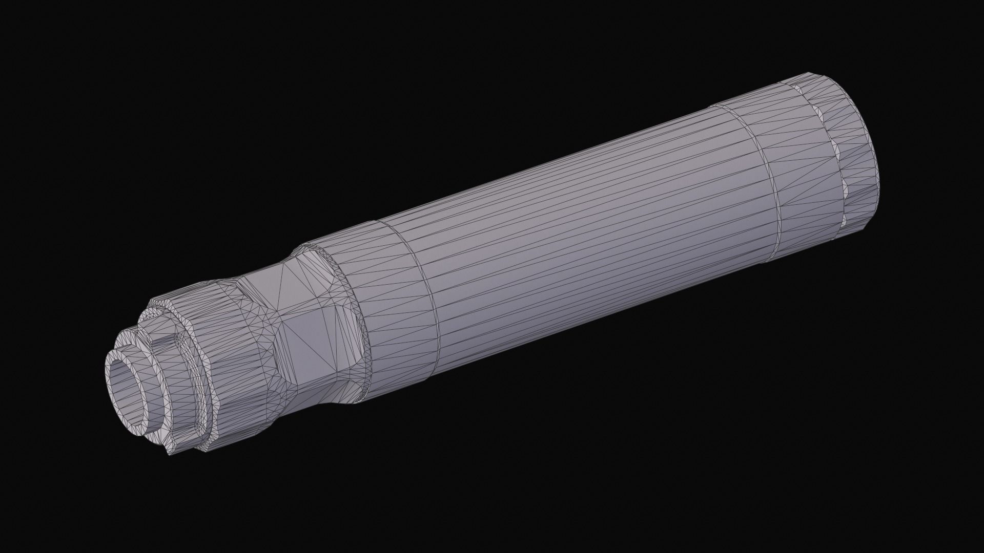 Silencer BANISH 45 ACP 9x19 mm Low-poly 3D model_11