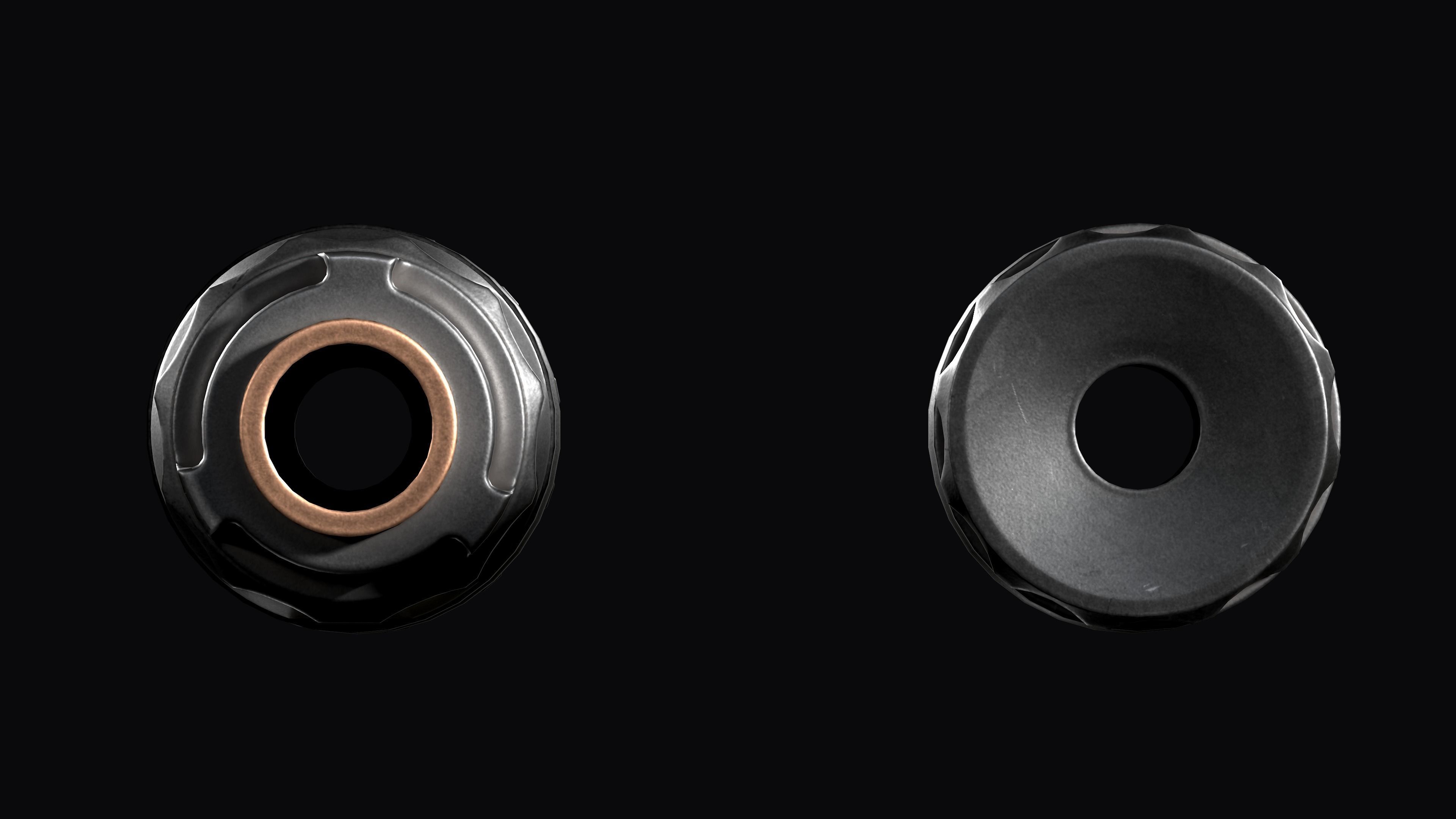 Silencer BANISH 45 ACP 9x19 mm Low-poly 3D model_9