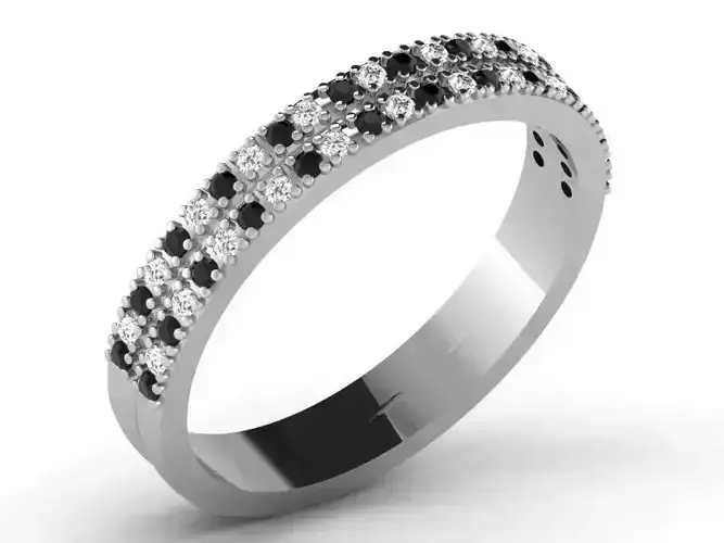 Diamond Ring For Women 3d Print Model
