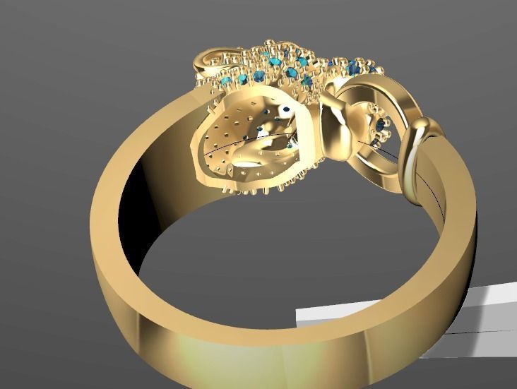 anillo pantera  3D model_5