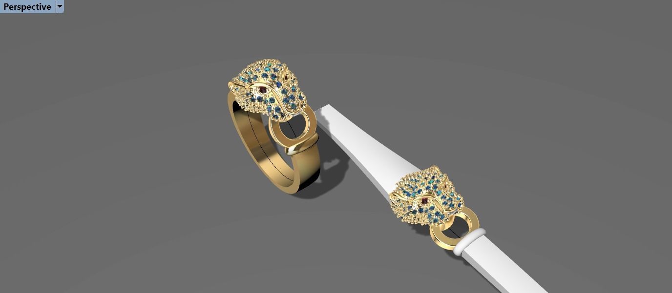 anillo pantera  3D model_1