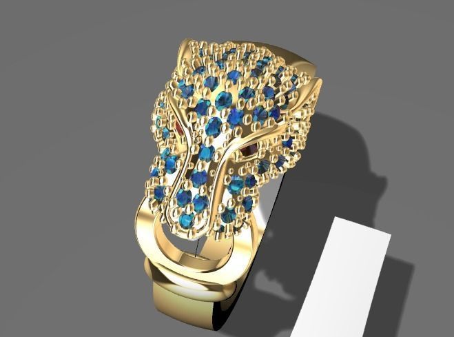 anillo pantera  3D model_6