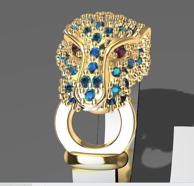 anillo pantera  3D model_2