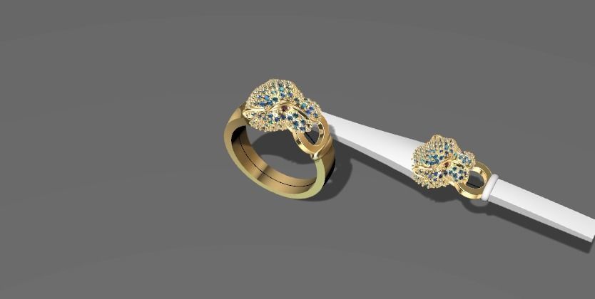 anillo pantera  3D model_7