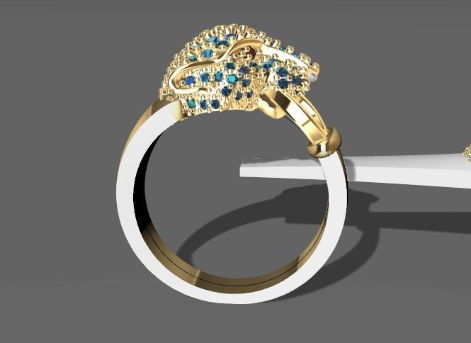 anillo pantera  3D model_3