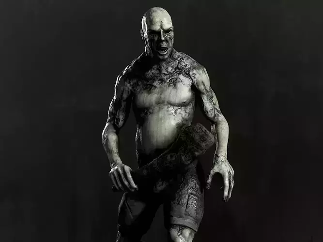 Swamp Zombie Creep - Animated Lowpoly Character Low-poly 3D model