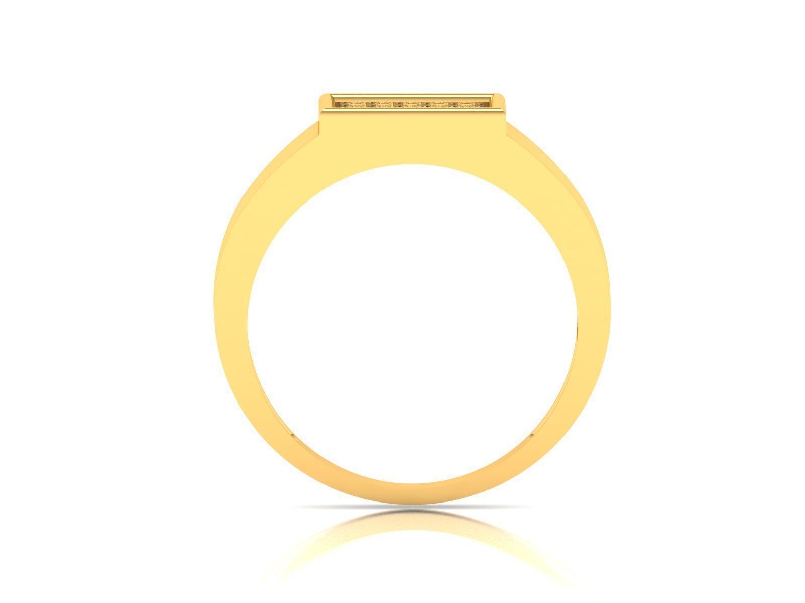 Diamond Ring For Men 3d Print Model 3D print model_4