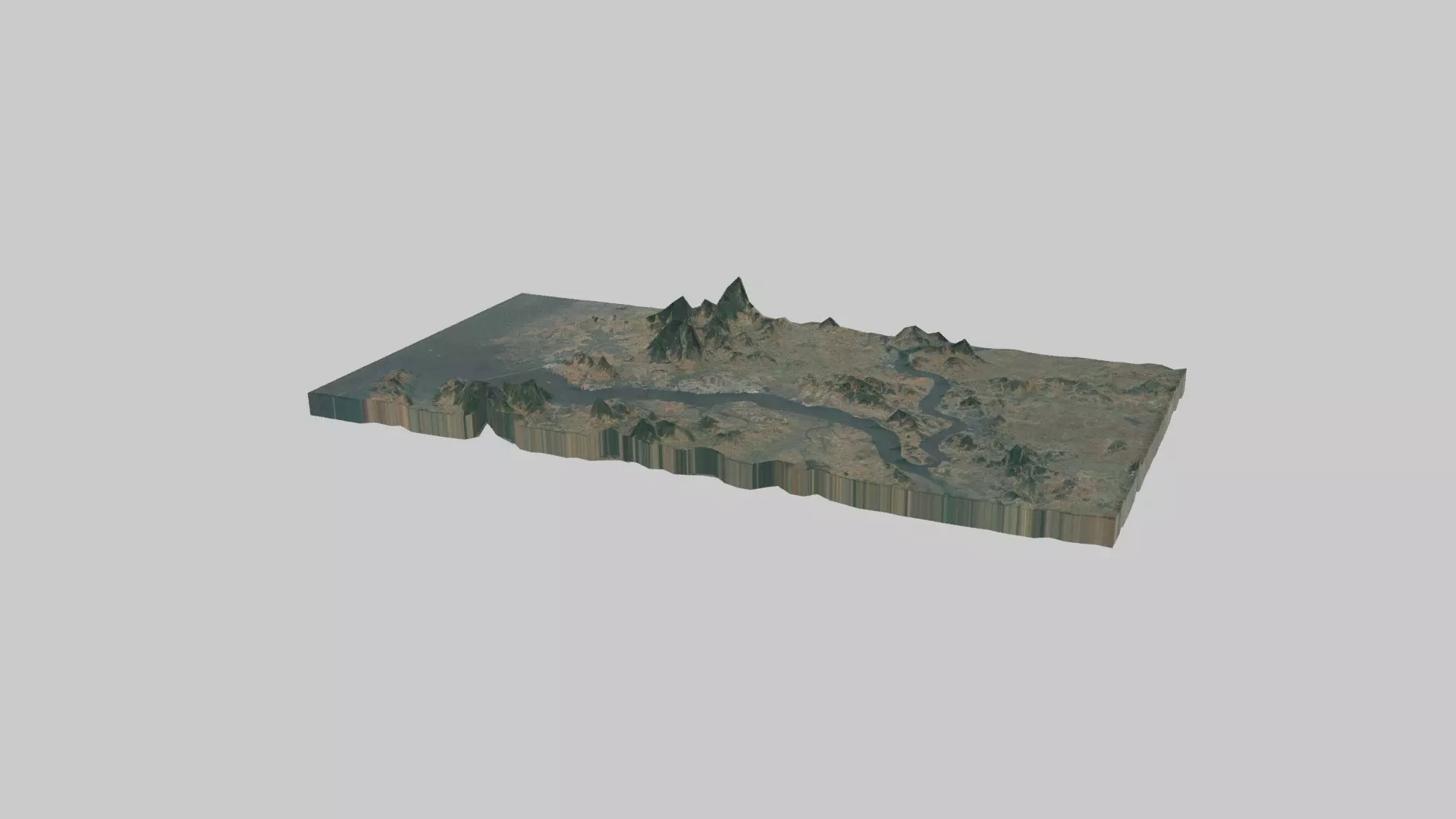 Nampho City Low-poly 3D model