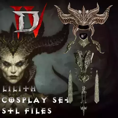 Lilith Diablo Cosplay Set  3D print model