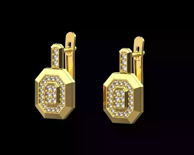 Earrings with diamonds N128