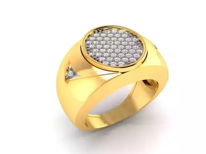 Diamond Ring For Men 3d Print Model 3D print model