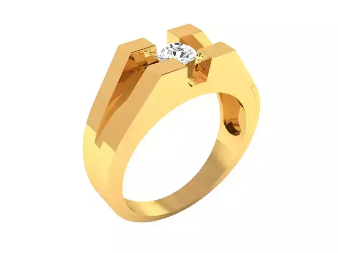 Diamond Ring For Men 3d Print Model
