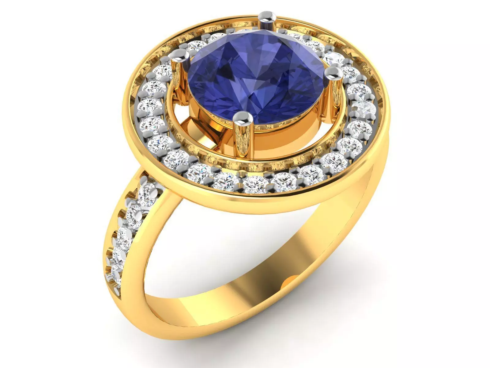 Diamond Ring For Women 3d Print Model 3D print model_0