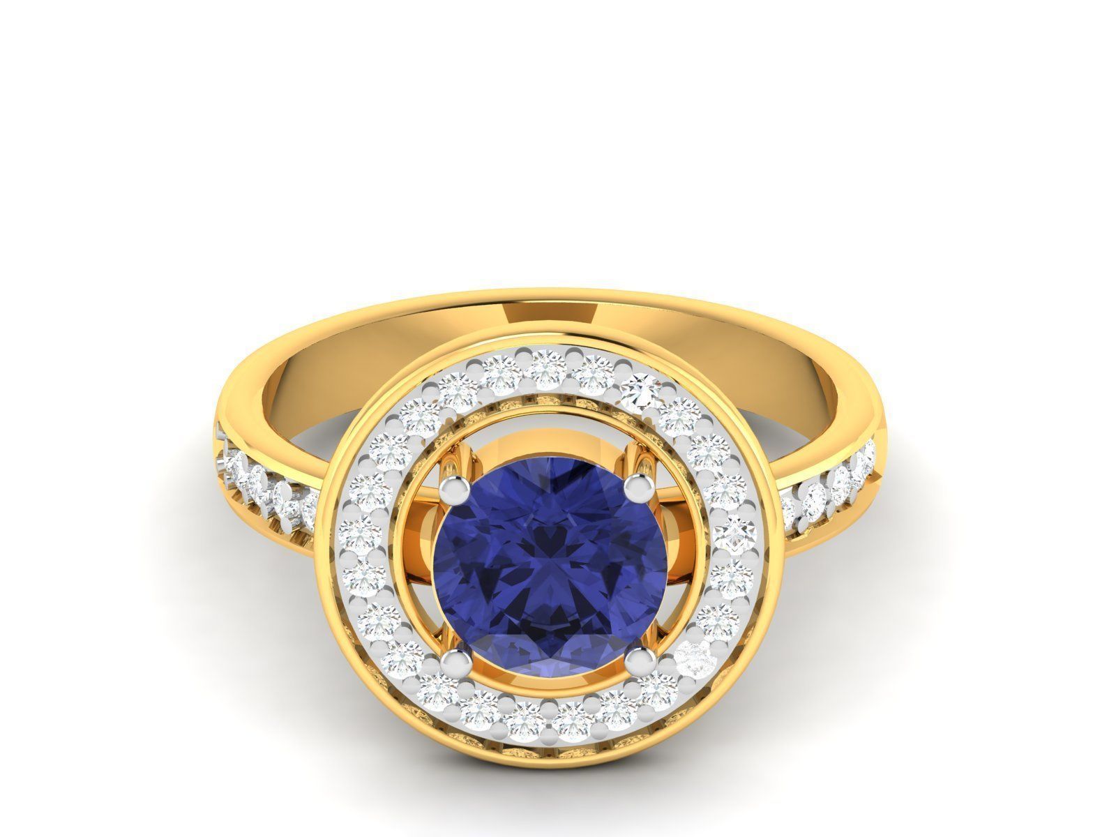 Diamond Ring For Women 3d Print Model 3D print model_1