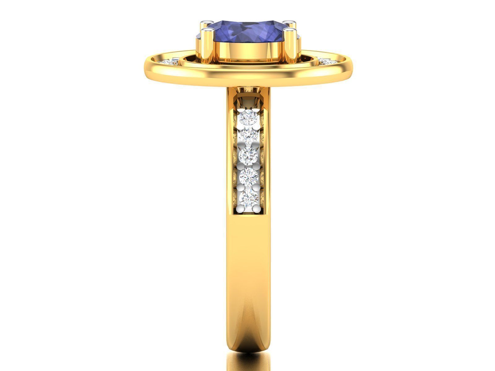 Diamond Ring For Women 3d Print Model 3D print model_5