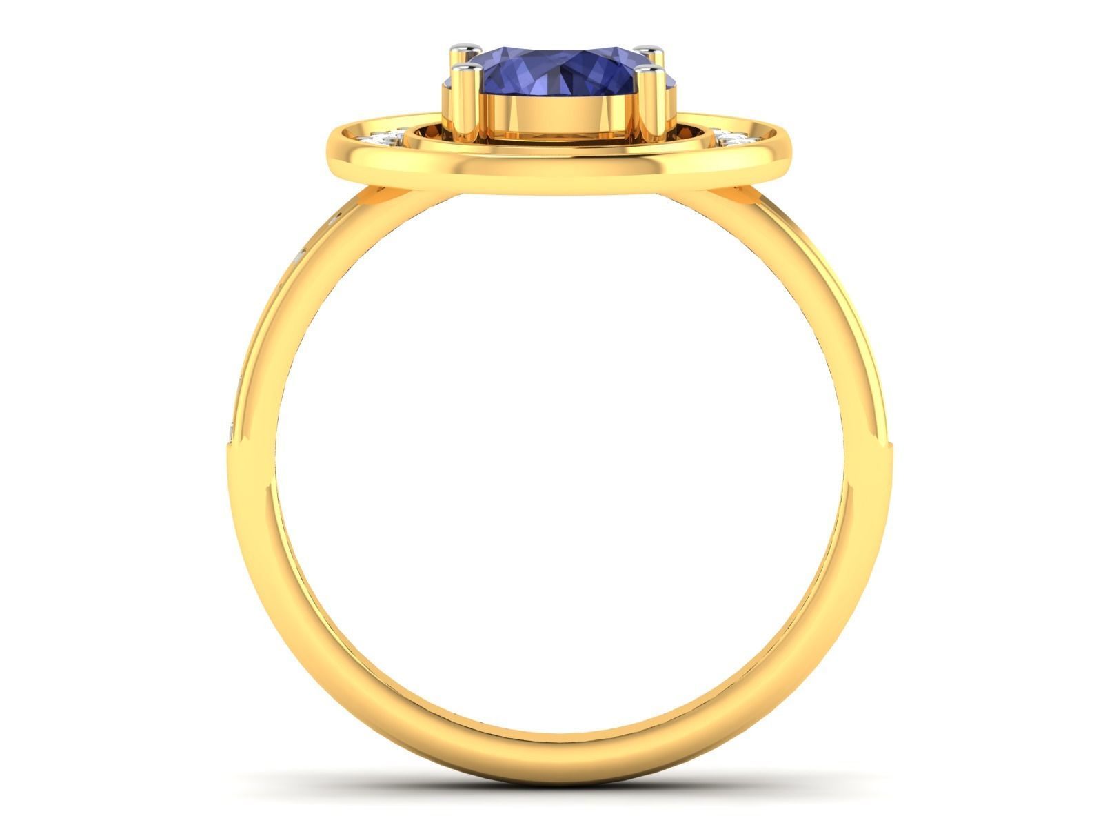 Diamond Ring For Women 3d Print Model 3D print model_4