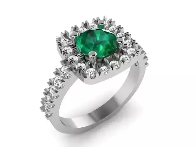 Diamond Ring For Women 3d Print Model 3D print model