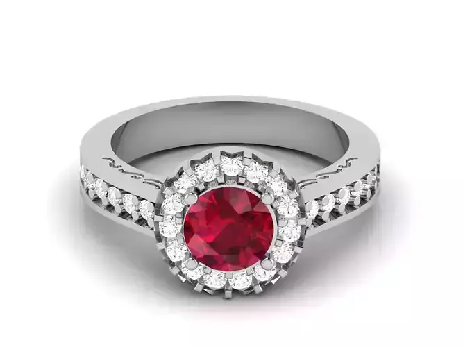 Diamond Ring For Women 3d Print Model