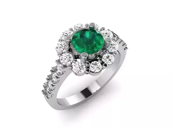 Diamond Ring For Women 3d Print Model