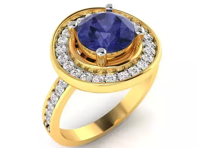 Diamond Ring For Women 3d Print Model