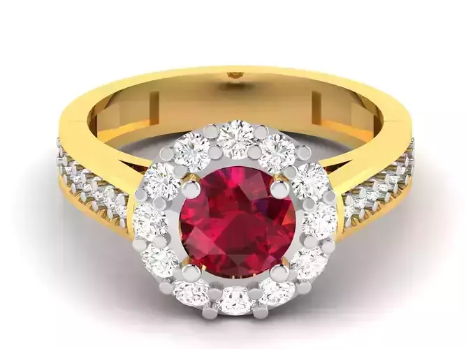 Diamond Ring For Women 3d Print Model