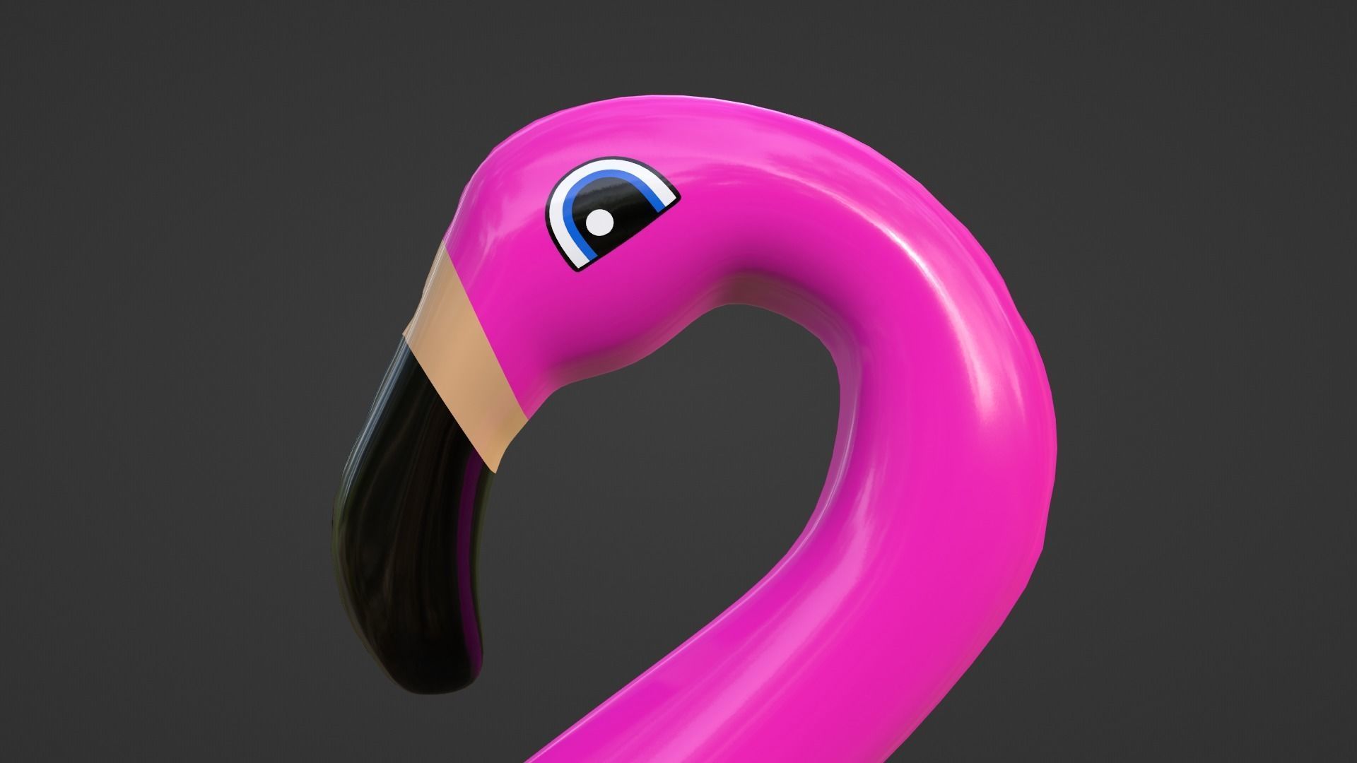 Inflatable Pink Flamingo Toy  3D model_33