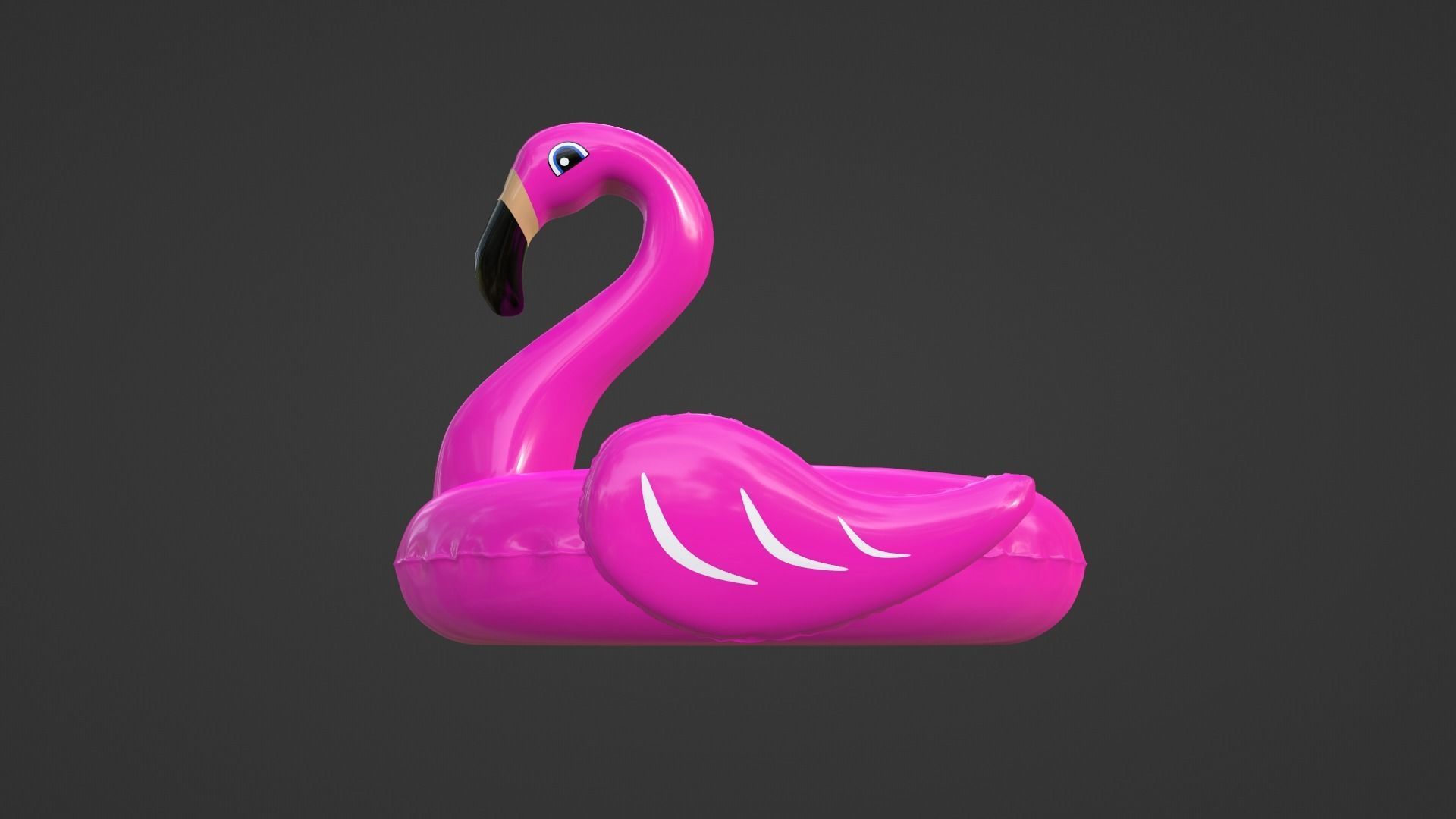 Inflatable Pink Flamingo Toy  3D model_12