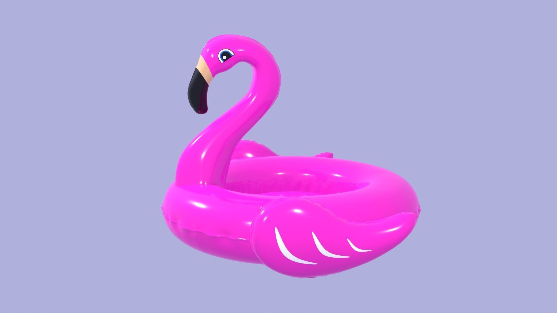 Inflatable Pink Flamingo Toy  3D model_7