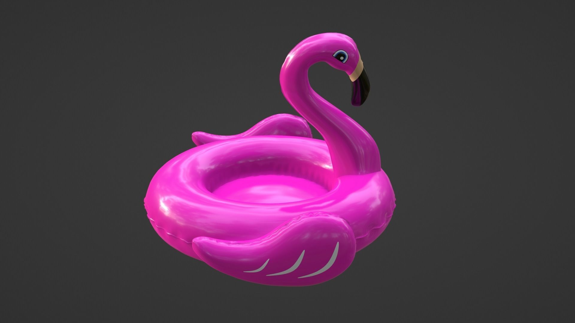 Inflatable Pink Flamingo Toy  3D model_24
