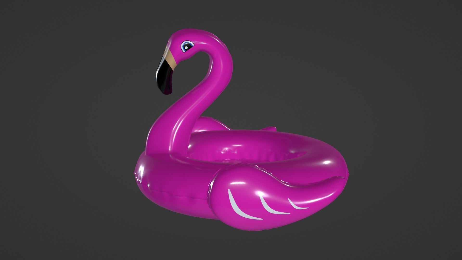 Inflatable Pink Flamingo Toy  3D model_6