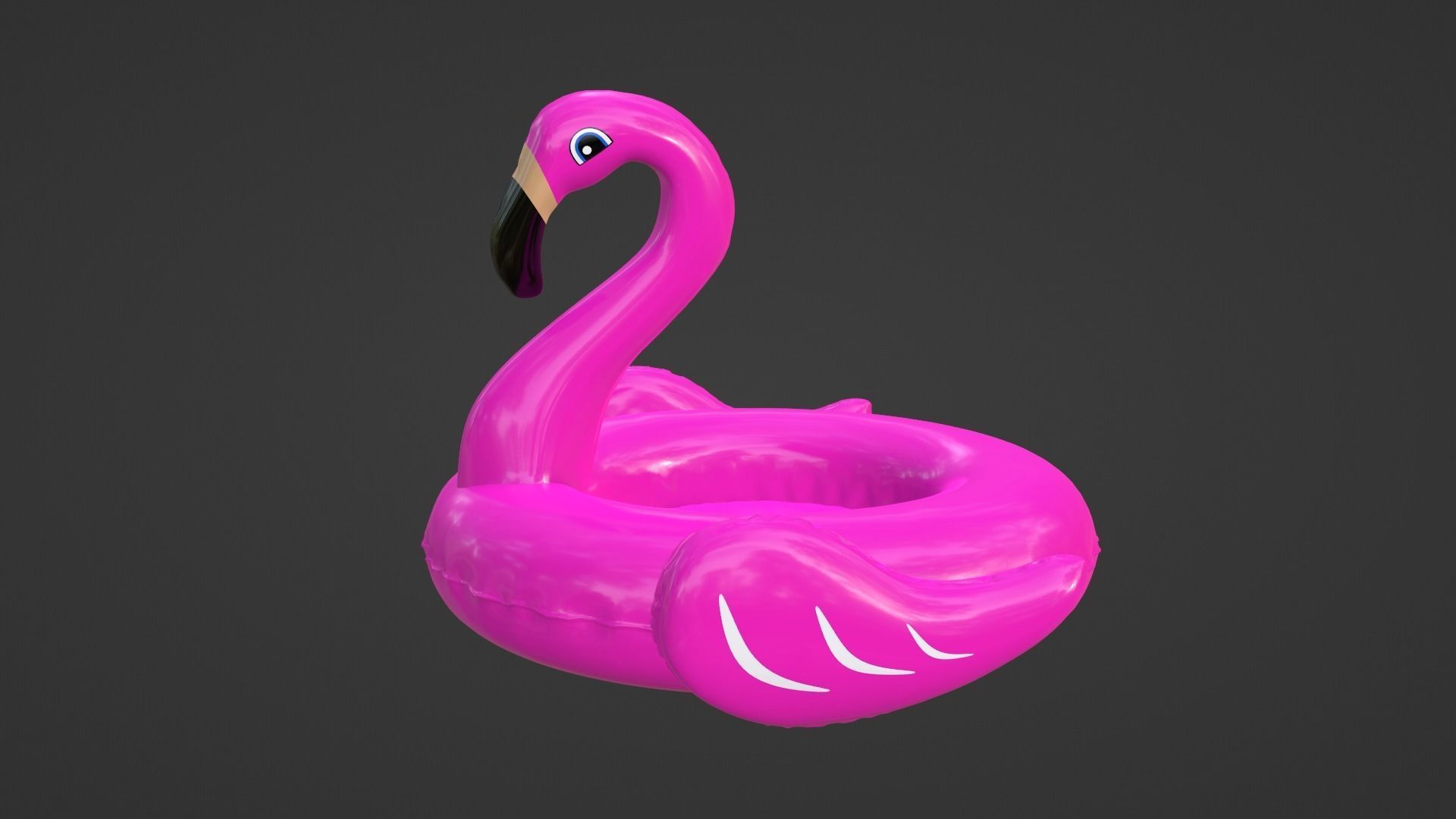Inflatable Pink Flamingo Toy  3D model_5