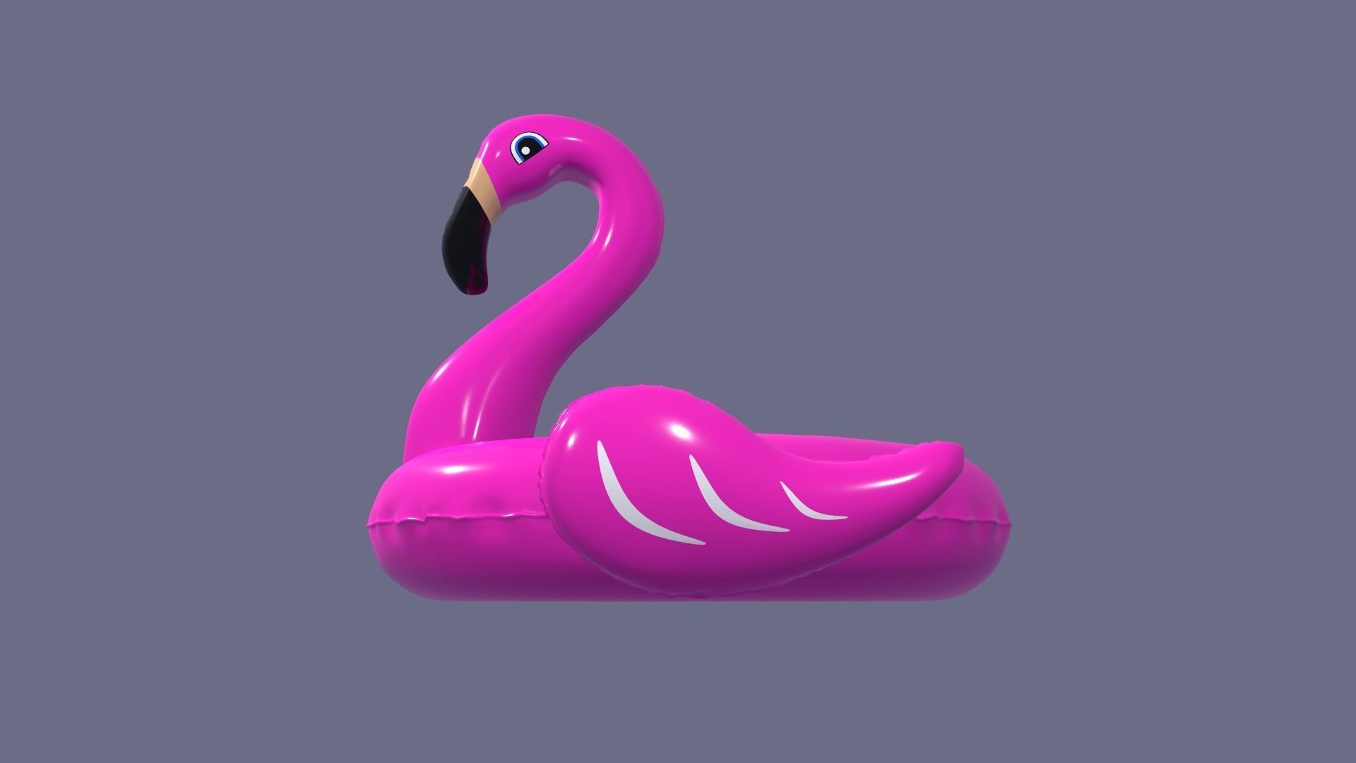 Inflatable Pink Flamingo Toy  3D model_13