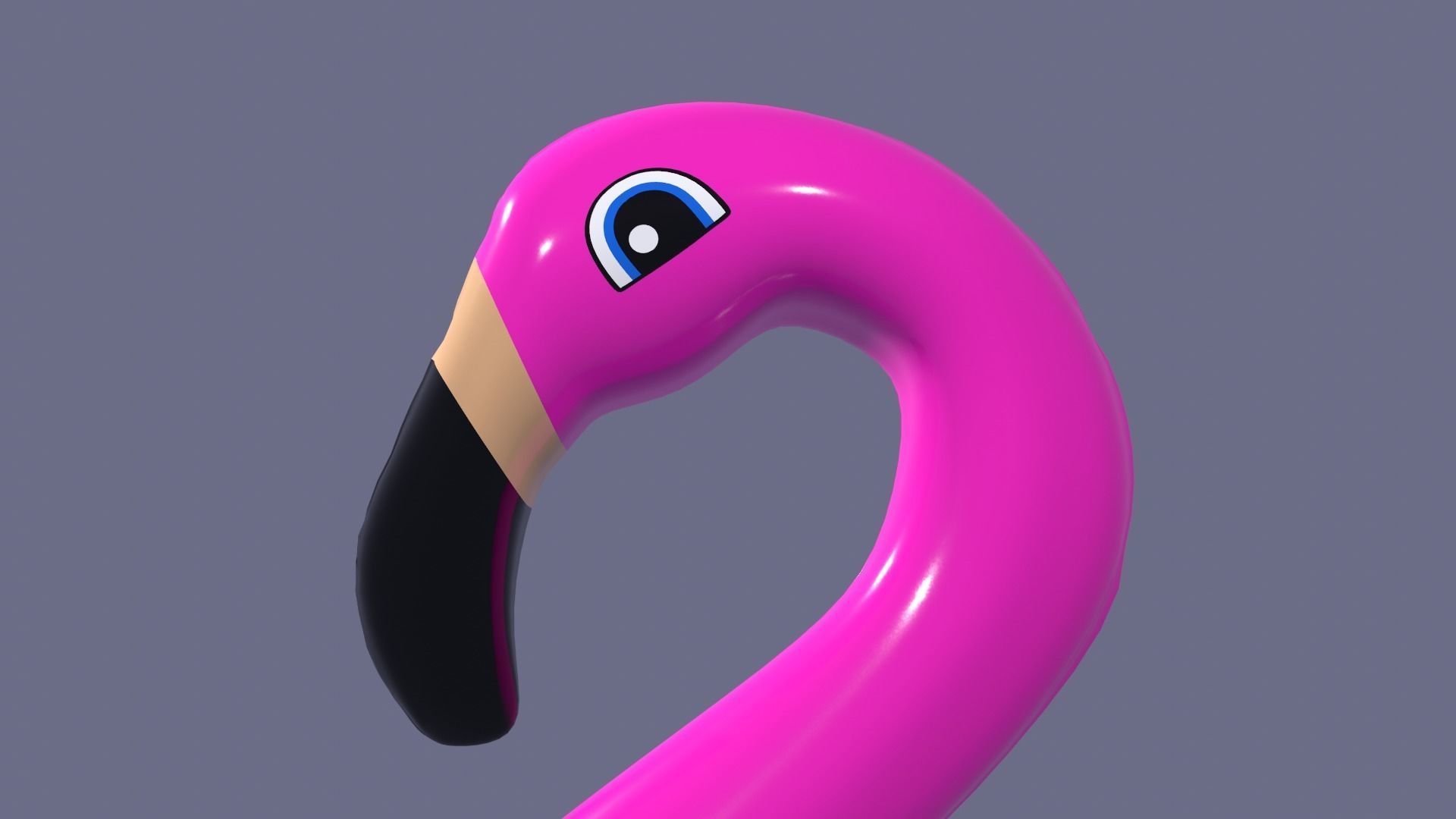 Inflatable Pink Flamingo Toy  3D model_34
