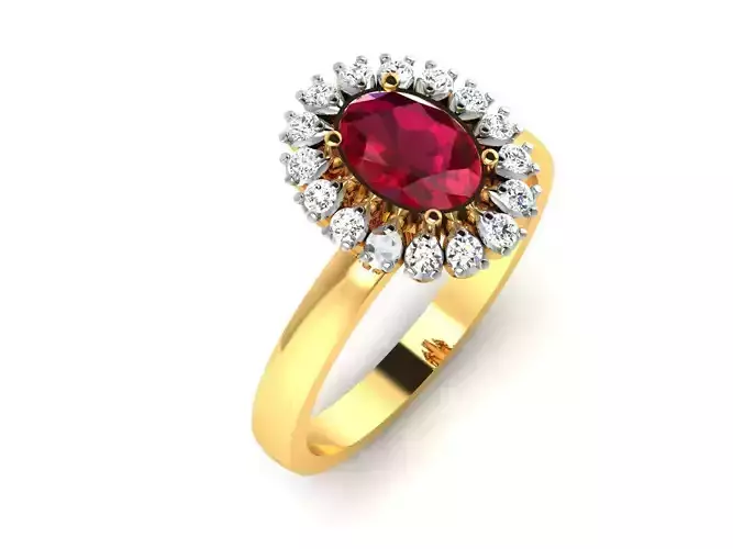 Diamond Ring For Women 3d Print Model 3D print model