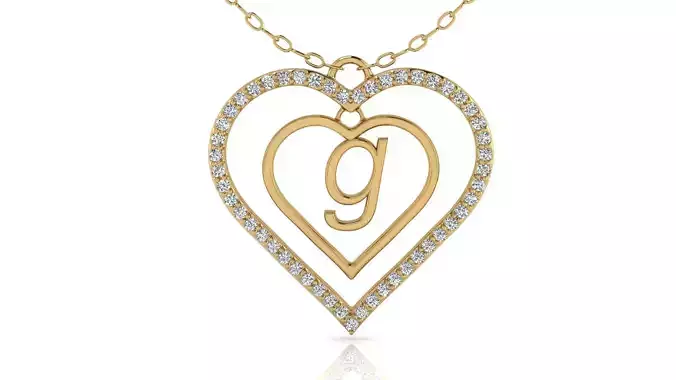 Alphabet Jewelry Pendant G 3D Model 3D print model