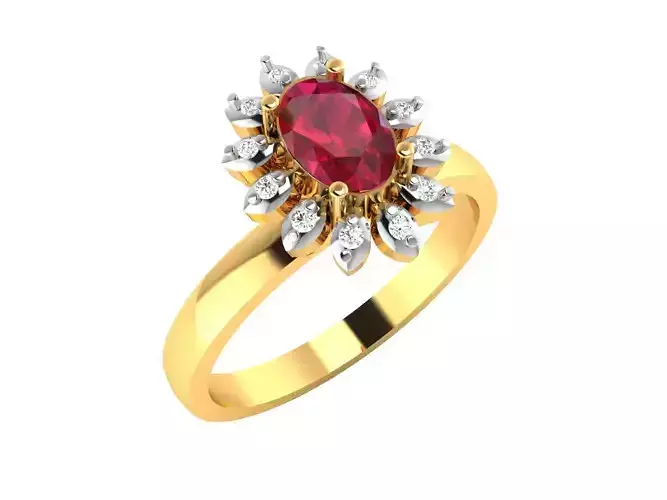 Diamond Ring For Women 3d Print Model 3D print model