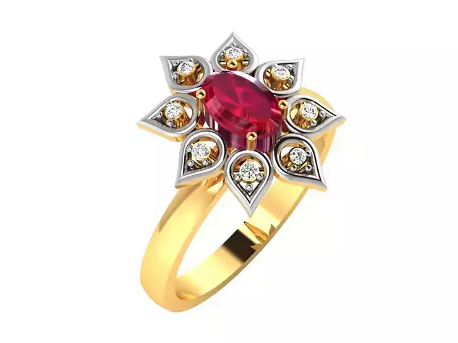 Diamond Ring For Women 3d Print Model 3D print model