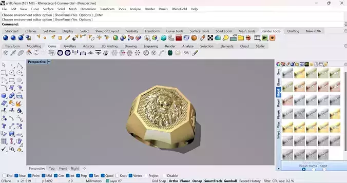 anillo leon  3D model