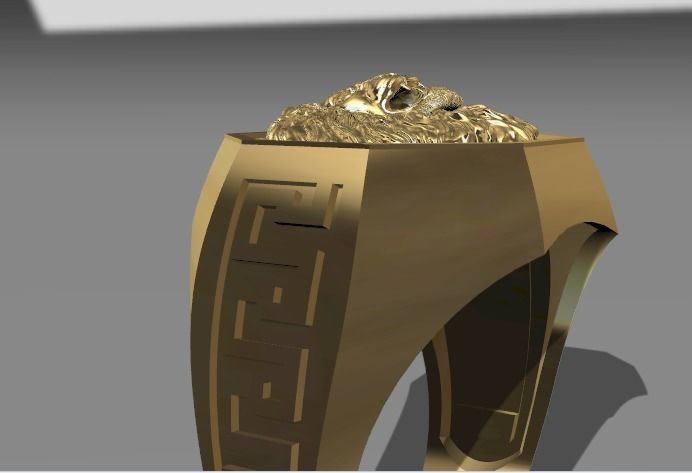 anillo leon  3D model_5