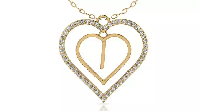 Alphabet Jewelry Pendant L 3D Model 3D print model